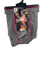 BodyQ Male Lingerie - Sexy Men’s Underwear Boxer –  Light Grey Pink Line - S - M - L - XL