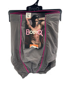 BodyQ Male Lingerie - Sexy Men’s Underwear Boxer –  Light Grey Pink Line - S - M - L - XL