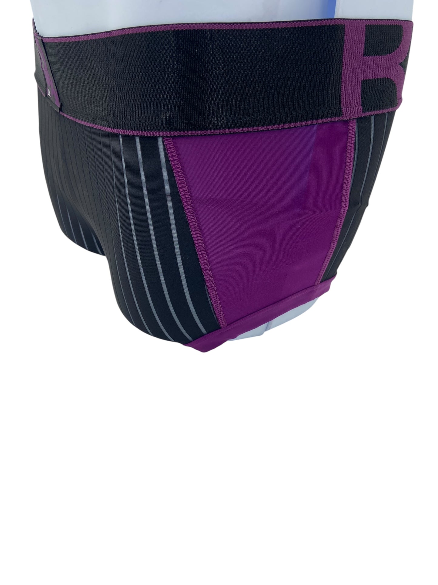 BodyQ Male Lingerie - Sexy Men’s Underwear Boxer – Purple Black Net - XS / S