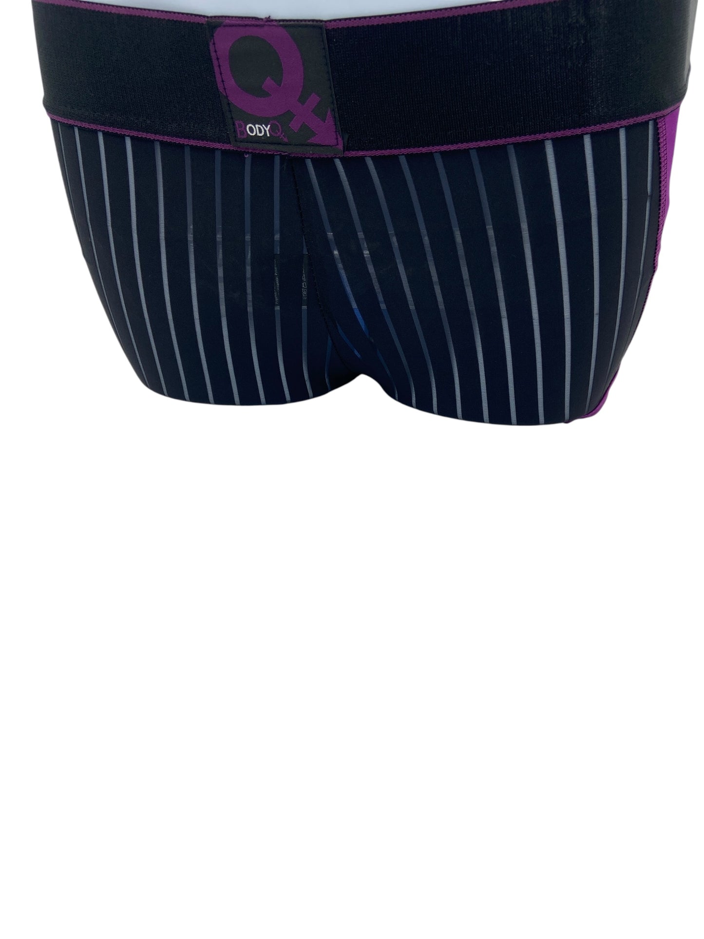 BodyQ Male Lingerie - Sexy Men’s Underwear Boxer – Purple Black Net - XS / S