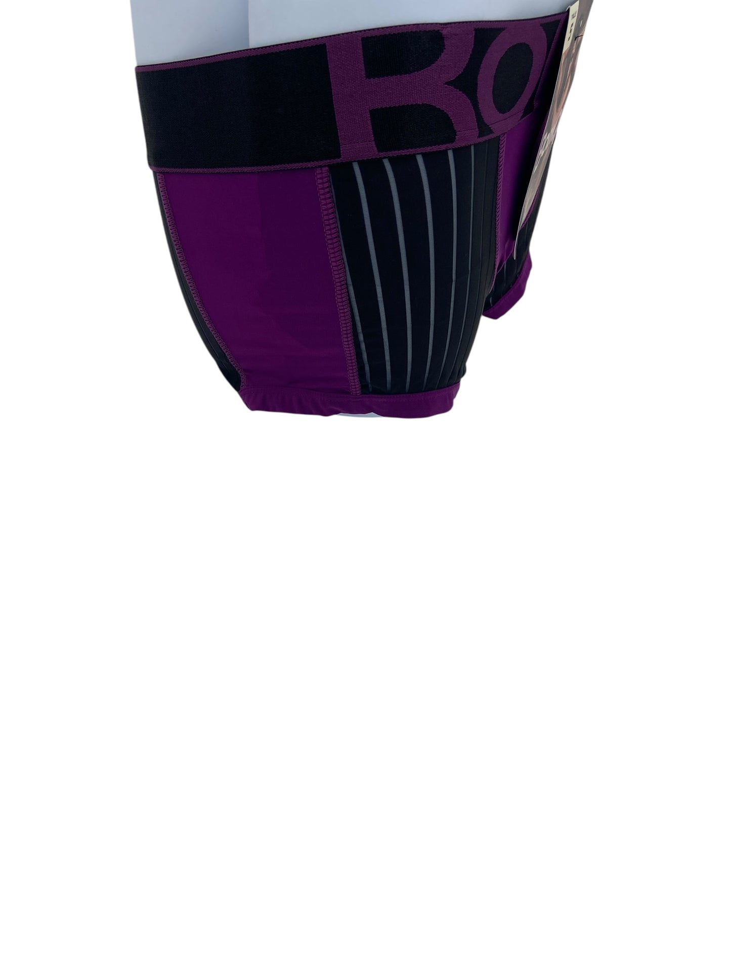 BodyQ Male Lingerie - Sexy Men’s Underwear Boxer – Purple Black Net - XS / S