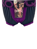 BodyQ Male Lingerie - Sexy Men’s Underwear Boxer – Purple Black Net - XS / S