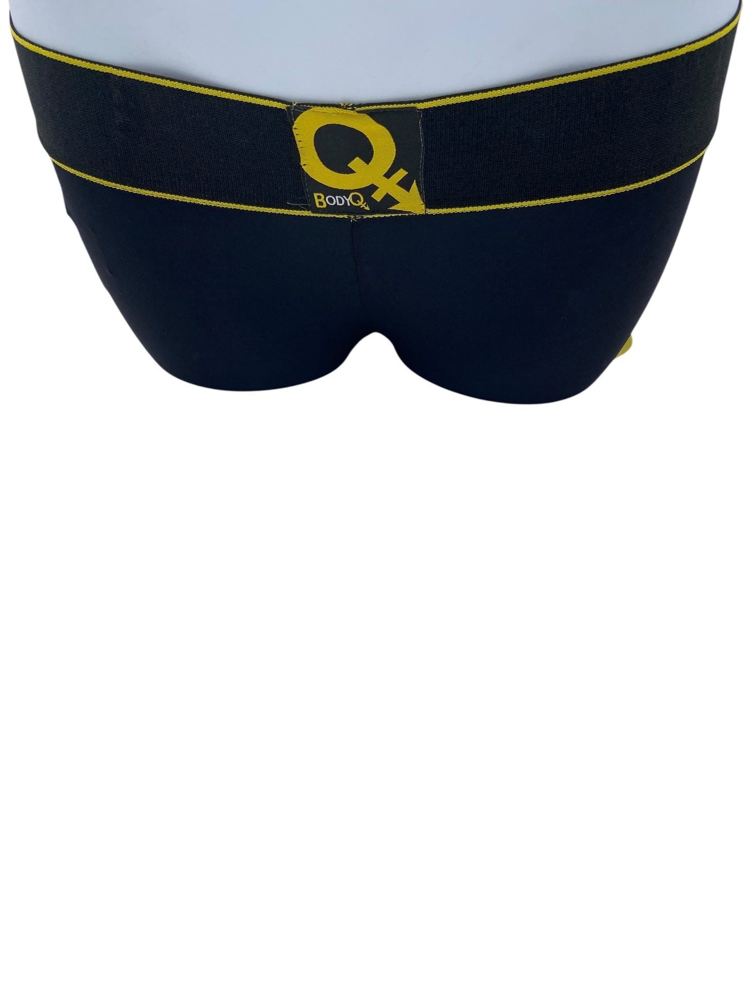 BodyQ Male Lingerie - Sexy Men’s Underwear Boxer – Black Yellow With Access  - S - L