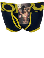 BodyQ Male Lingerie - Sexy Men’s Underwear Boxer – Black Yellow With Access  - S - L