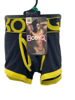 BodyQ Male Lingerie - Sexy Men’s Underwear Boxer – Black Yellow With Access  - S - L