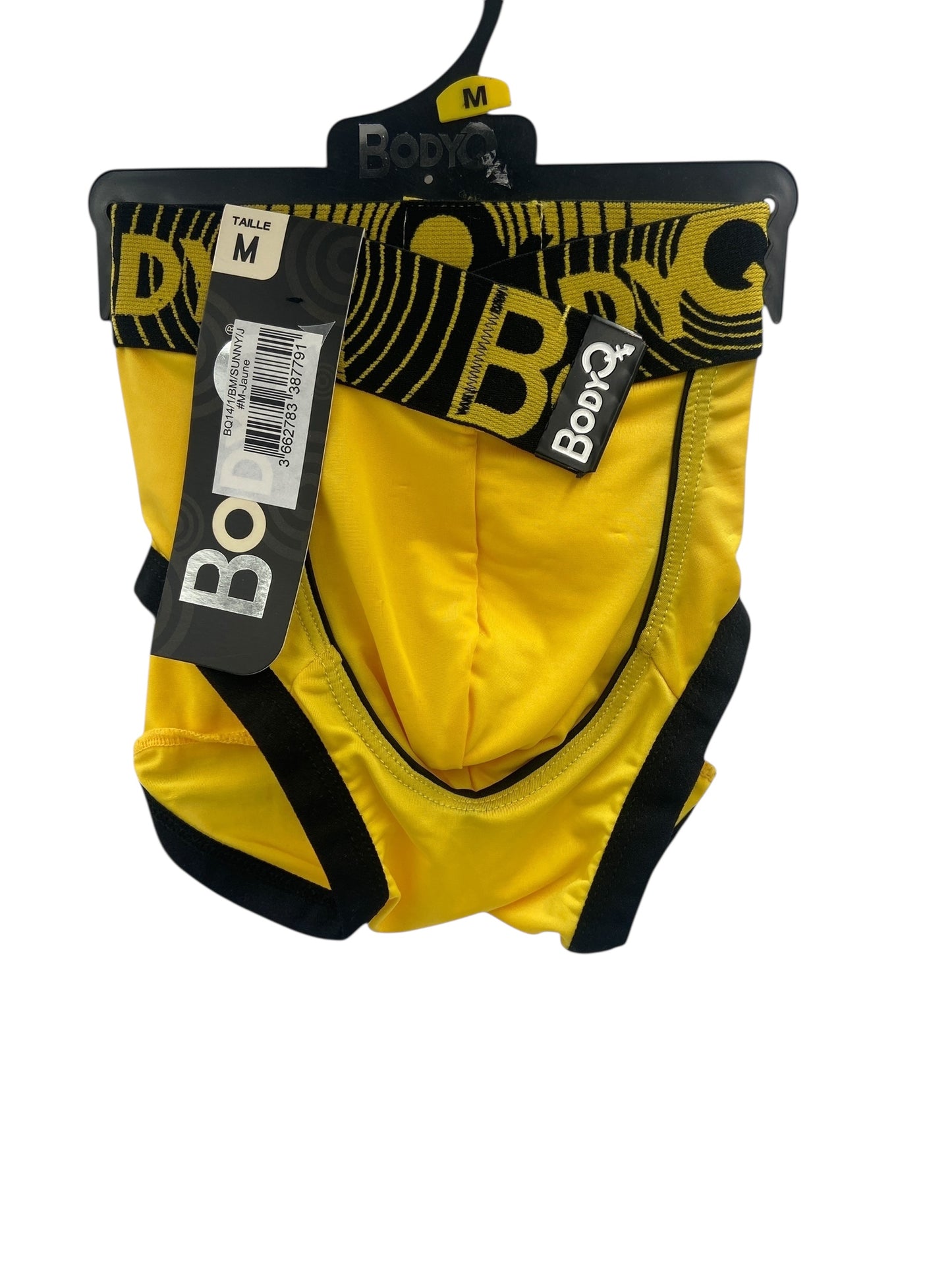 BodyQ Male Lingerie - Sexy Men’s Underwear Boxer – Yellow Black - S M L XL