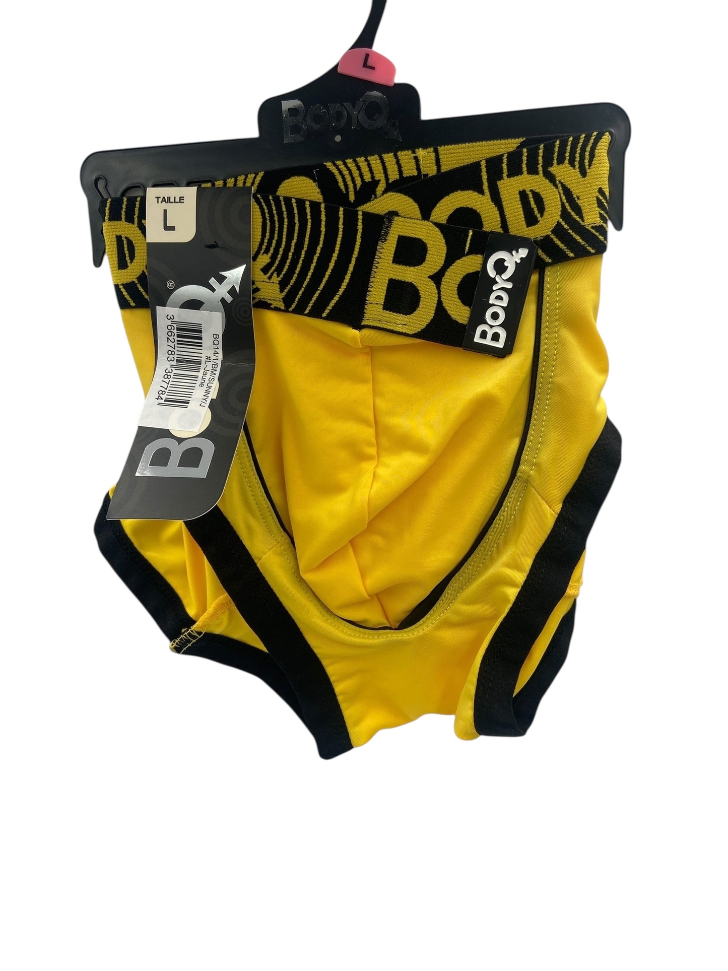 BodyQ Male Lingerie - Sexy Men’s Underwear Boxer – Yellow Black - S M L XL