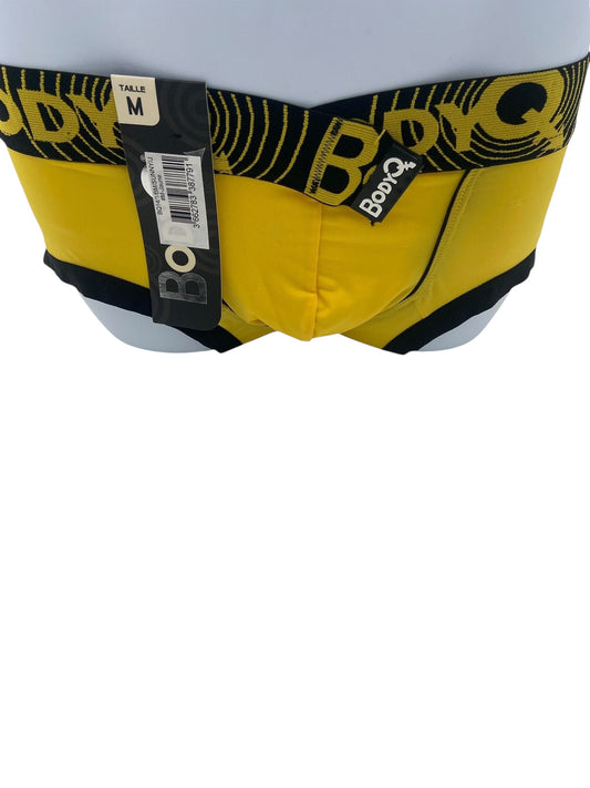 BodyQ Male Lingerie - Sexy Men’s Underwear Boxer – Yellow Black - S M L XL
