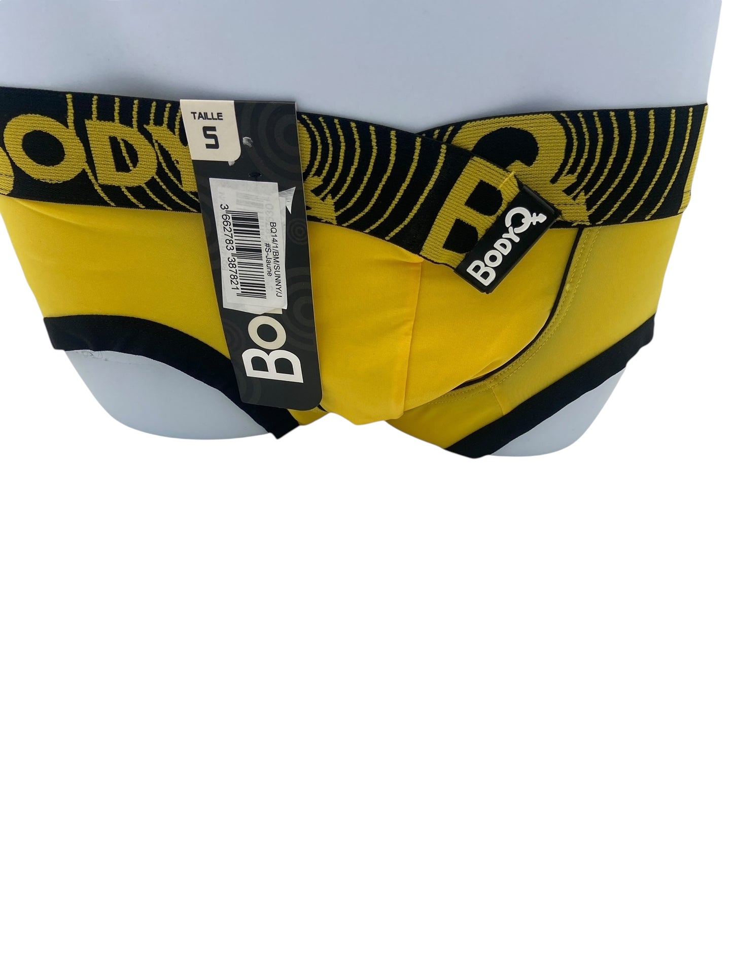 BodyQ Male Lingerie - Sexy Men’s Underwear Boxer – Yellow Black - S M L XL