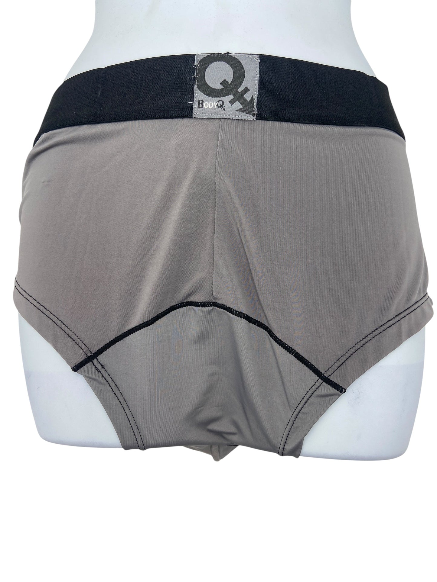 BodyQ Male Lingerie - Sexy Men’s Underwear Boxer – Light Grey Black Band- XS S M
