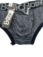 BodyQ Male Lingerie - Sexy Men’s Underwear Boxer – Grey Black - S M L XL