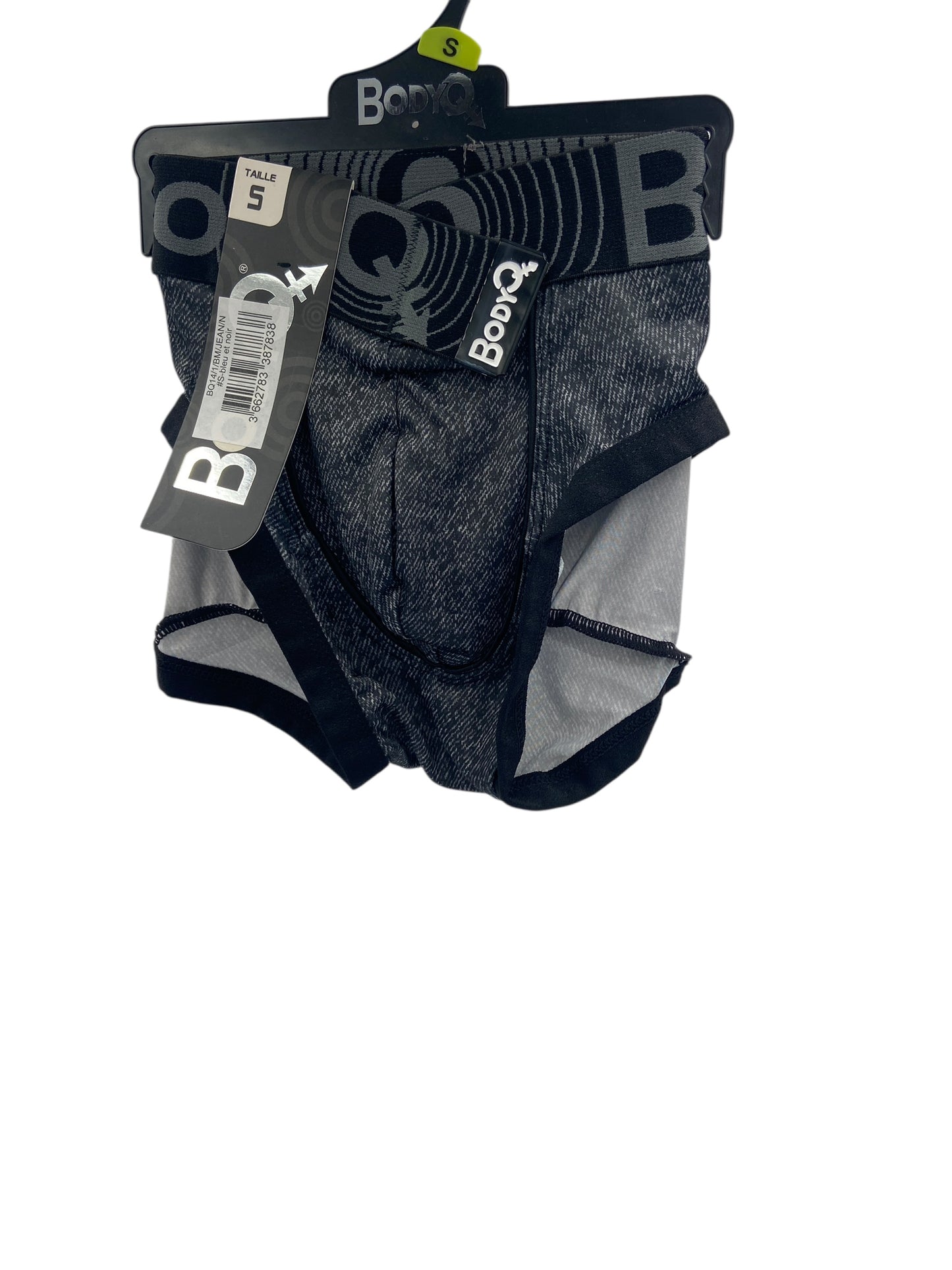 BodyQ Male Lingerie - Sexy Men’s Underwear Boxer – Grey Black - S M L XL
