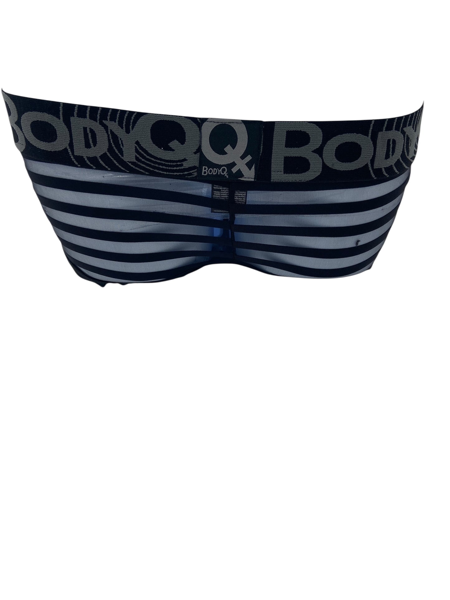 BodyQ Male Lingerie - Sexy Men’s Underwear Boxer – Black Net Stripes - S M L