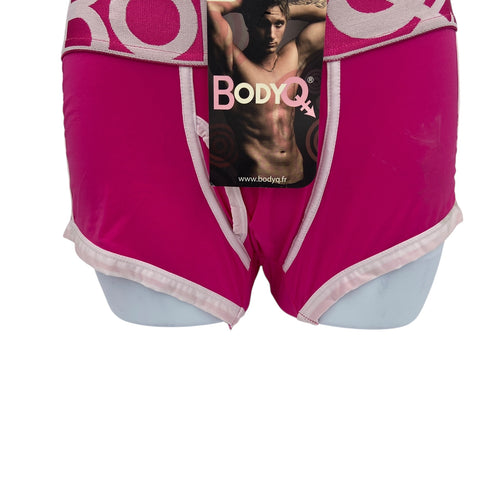 BodyQ Male Lingerie - Sexy Men’s Underwear Boxer – Pink White Access - XS - S