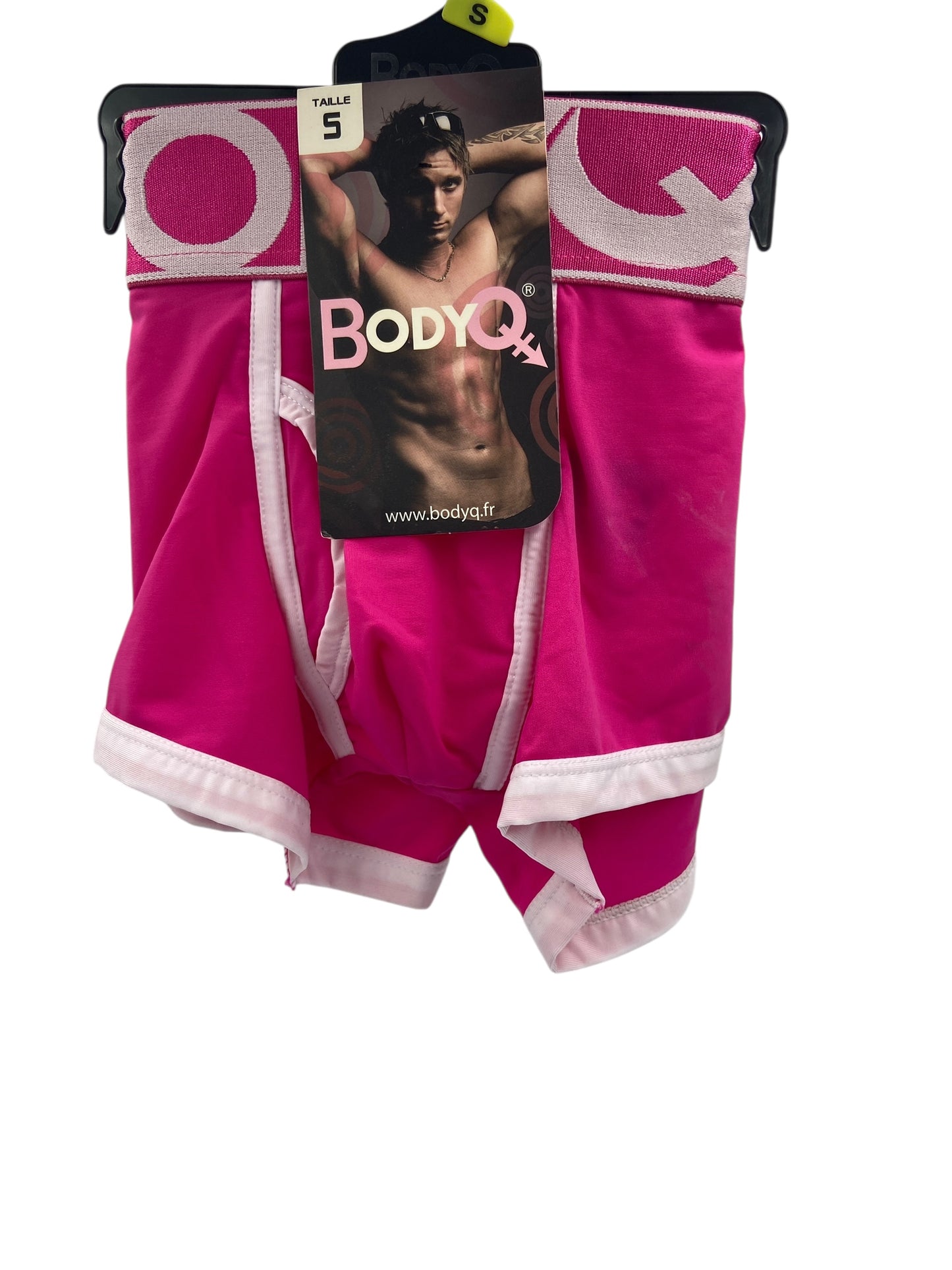 BodyQ Male Lingerie - Sexy Men’s Underwear Boxer – Pink White Access - XS - S