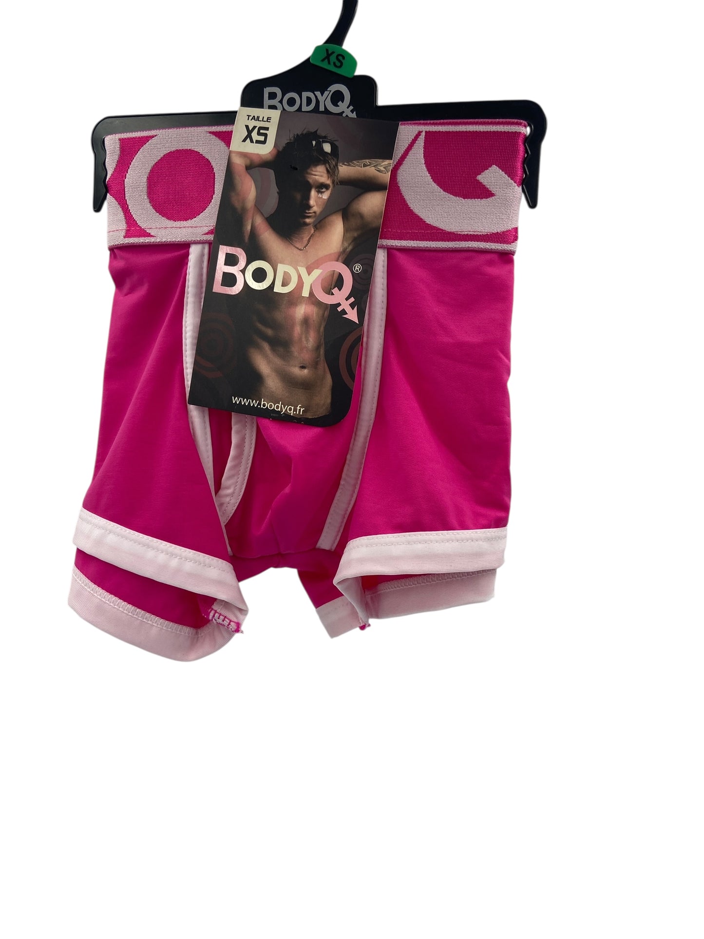 BodyQ Male Lingerie - Sexy Men’s Underwear Boxer – Pink White Access - XS - S