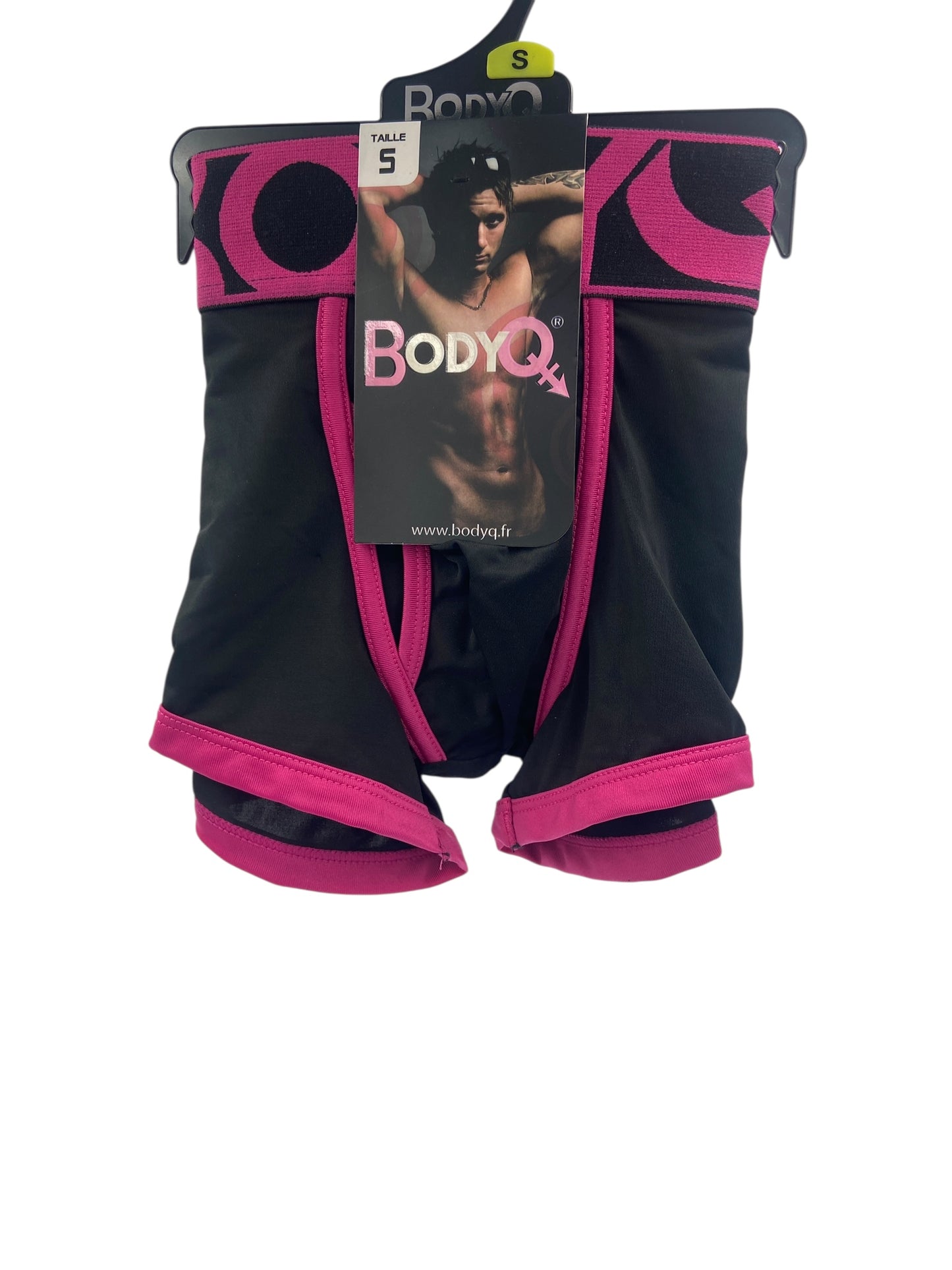 BodyQ Male Lingerie - Sexy Men’s Underwear Boxer – Black Pink Access - XS S M