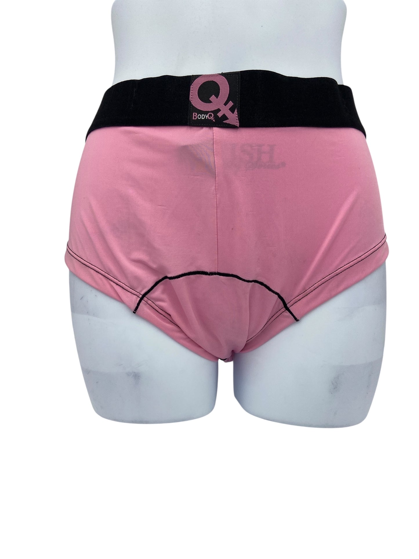 BodyQ Male Lingerie - Sexy Men’s Underwear Boxer – Pink Black Band - XS S