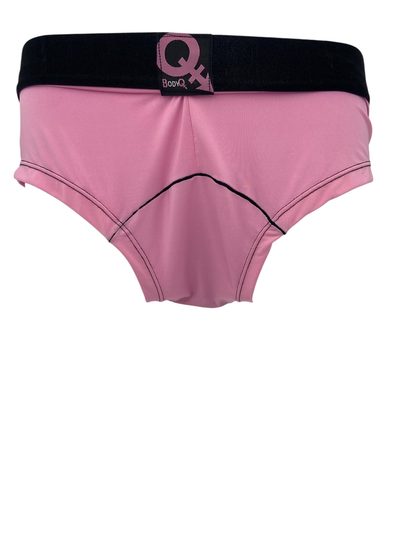 BodyQ Male Lingerie - Sexy Men’s Underwear Boxer – Pink Black Band - XS S