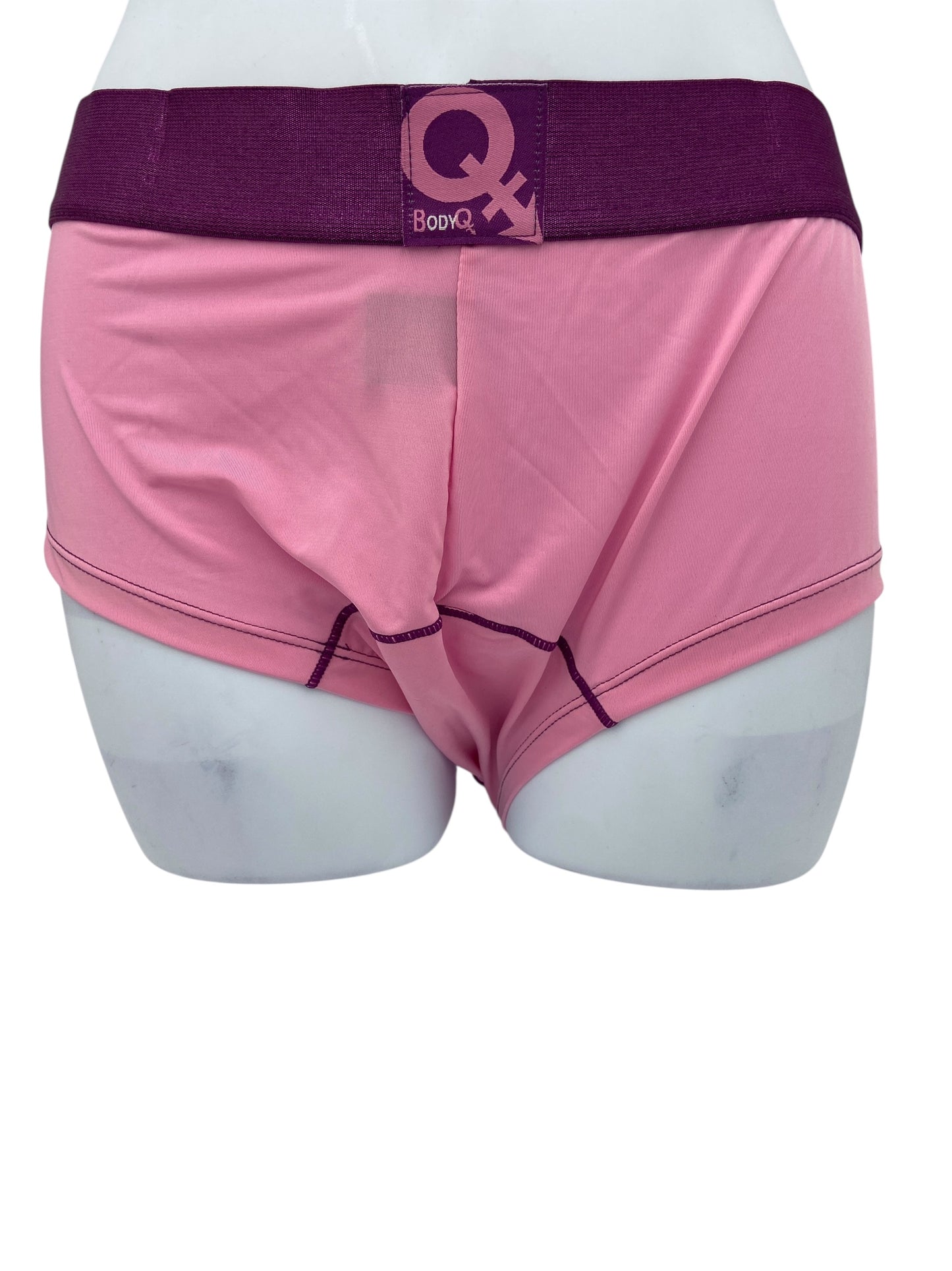 BodyQ Male Lingerie - Sexy Men’s Underwear Boxer – Pink Purple Band - XS S L