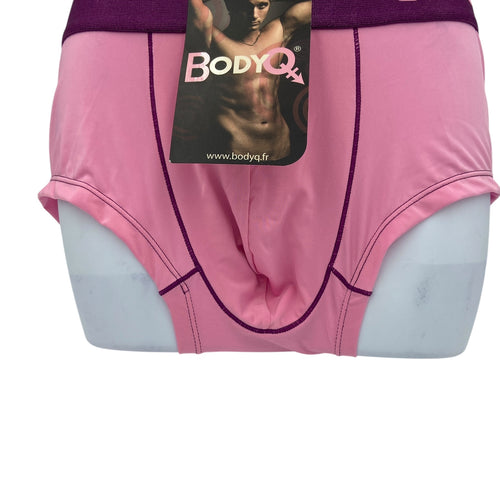 BodyQ Male Lingerie - Sexy Men’s Underwear Boxer – Pink Purple Band - XS S L