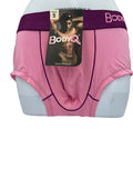 BodyQ Male Lingerie - Sexy Men’s Underwear Boxer – Pink Purple Band - XS S L