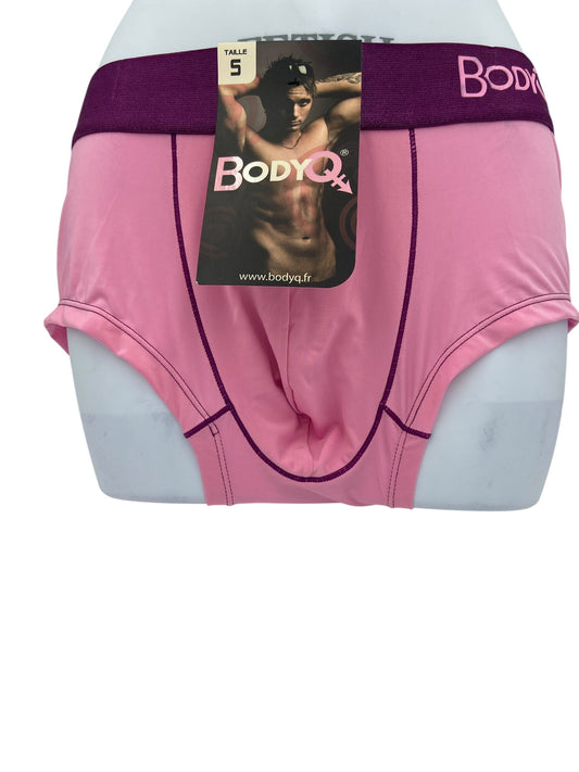BodyQ Male Lingerie - Sexy Men’s Underwear Boxer – Pink Purple Band - XS S L