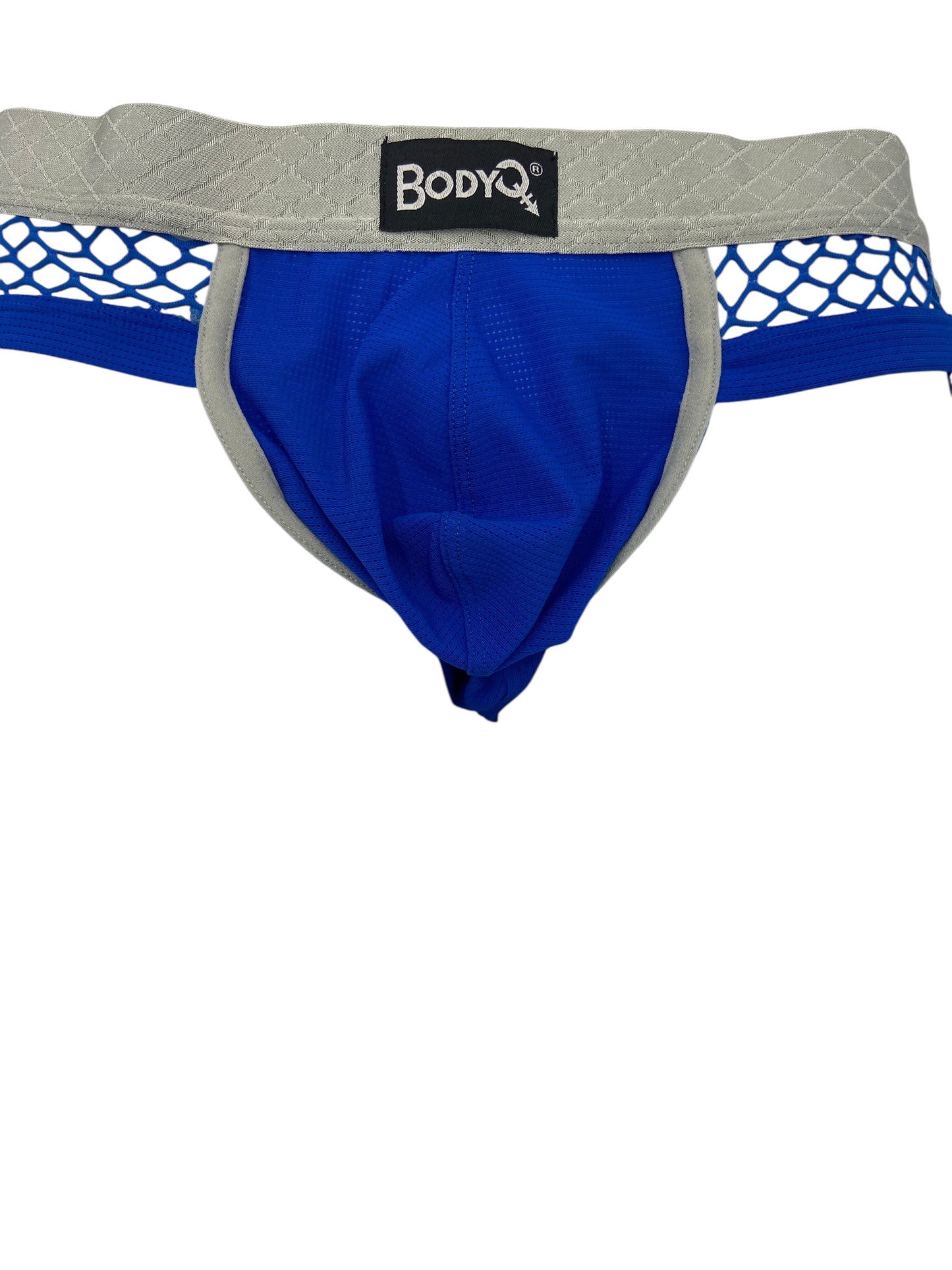 BodyQ Male Lingerie - Sexy Men’s Underwear Boxer – Blue Fishnet -  L XL