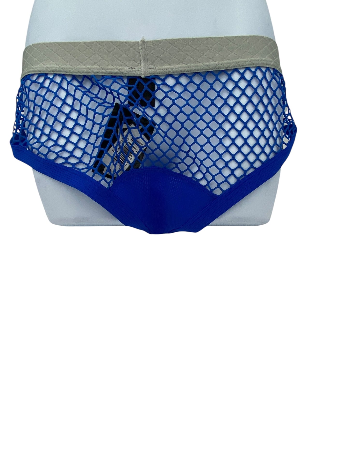 BodyQ Male Lingerie - Sexy Men’s Underwear Boxer – Blue Fishnet -  L XL