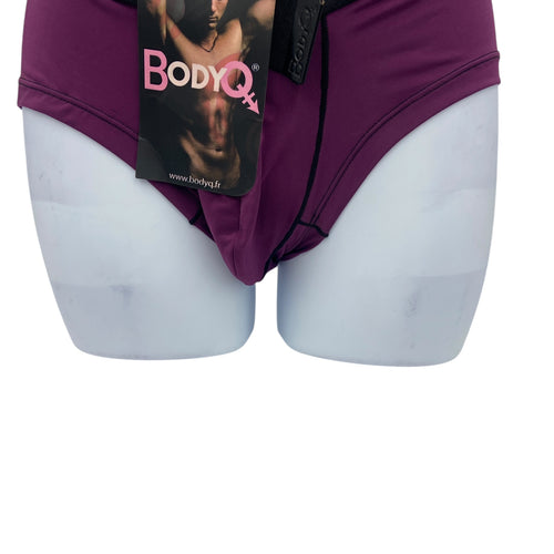 BodyQ Male Lingerie - Sexy Men’s Underwear Boxer – Purple Black Band - S