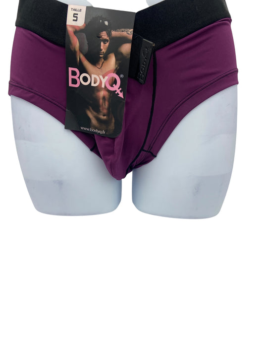 BodyQ Male Lingerie - Sexy Men’s Underwear Boxer – Purple Black Band - S