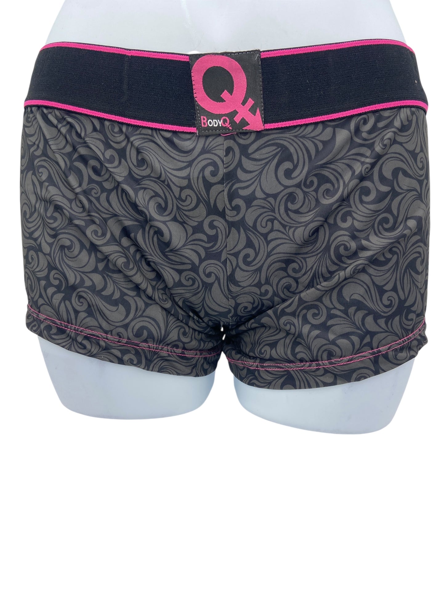 BodyQ Male Lingerie - Sexy Men’s Underwear Boxer – Light Grey Pink Access - S