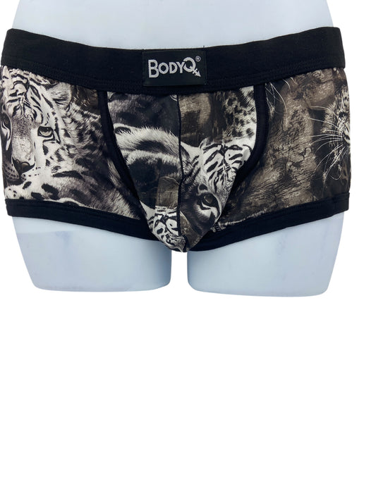 BodyQ Male Lingerie - Sexy Men’s Underwear Boxer – Tiger Look - S M L