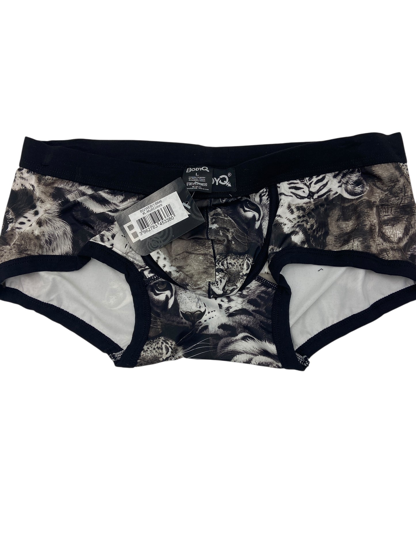 BodyQ Male Lingerie - Sexy Men’s Underwear Boxer – Tiger Look - S M L