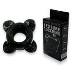 Power Escorts - BR286 - Texture Cockring 03 - Black - Extra Stretchable