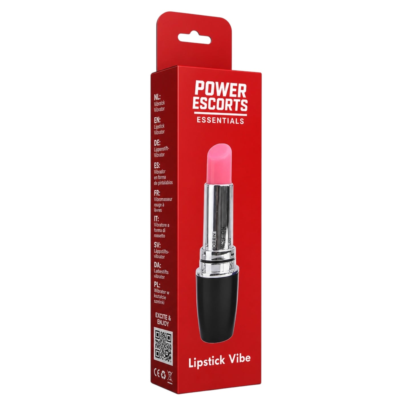 Power Escorts - BR334 Black Lipstick Vibe – Discreet Lipstick Vibrator | Compact & Powerful