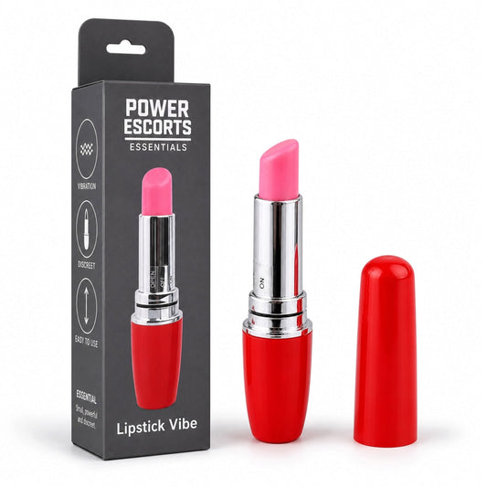 Power Escorts - BR334 Red Lipstick Vibe – Discreet Red Lipstick Vibrator | Compact & Powerful
