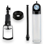 Power Escorts - BR29 - Power Pump XXL - Mega Penis Pump - With Extra Exchangeable Pussy & Manometer - Black/Transparant