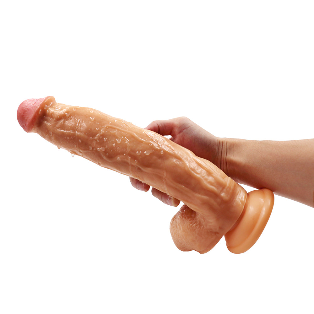 Power Escorts - BR229 Flesh - Monster John 11 Inch Mega Realistic Dildo app. 29 CM