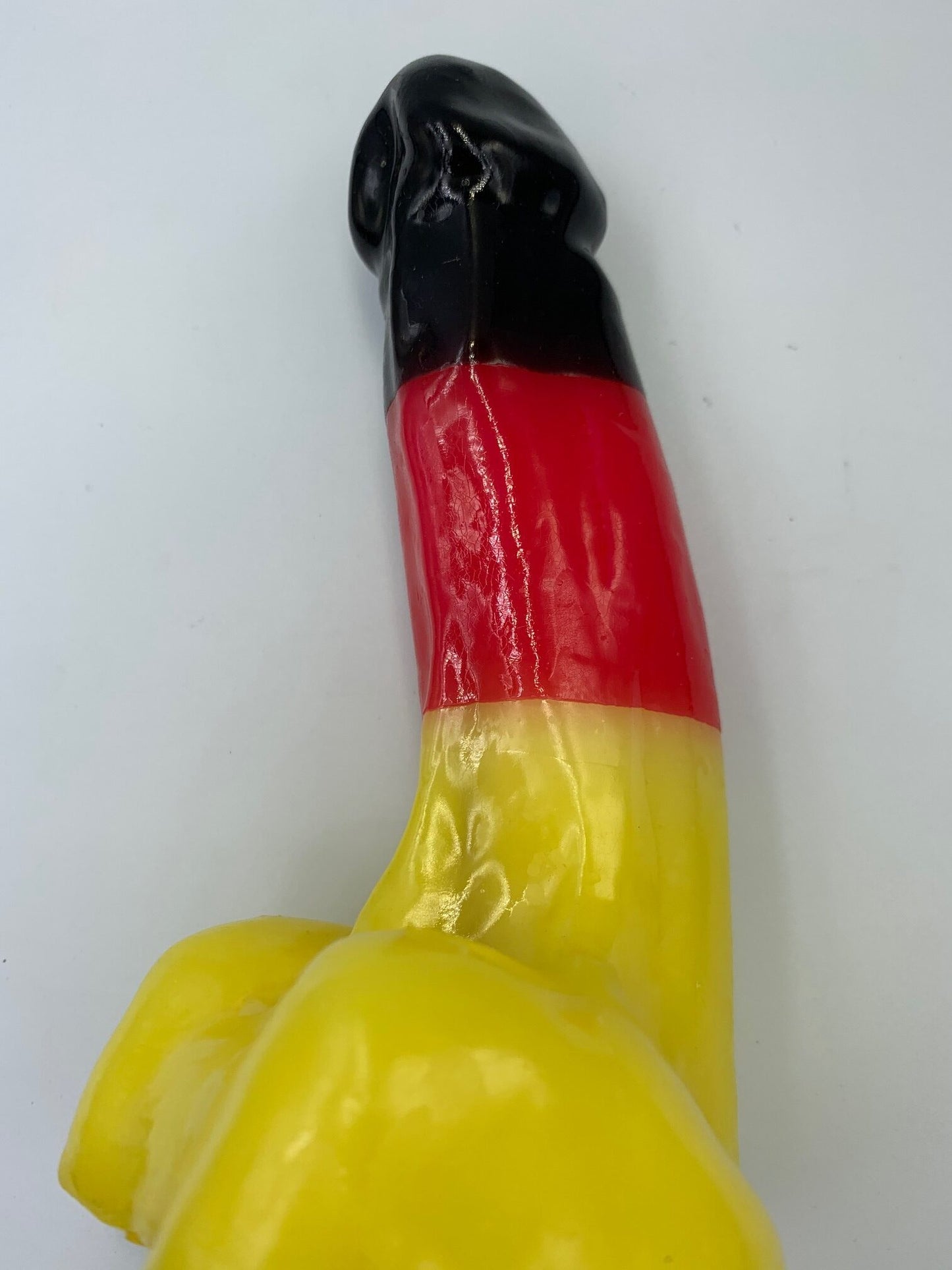 Hydas - Penis Candle - German Decoration Power - Kinky Candle - Big size 20 cm - Dia 10 cm - Black with yellow - Bulk Pack - NO Colour box - Gift item - art. hydascandle
