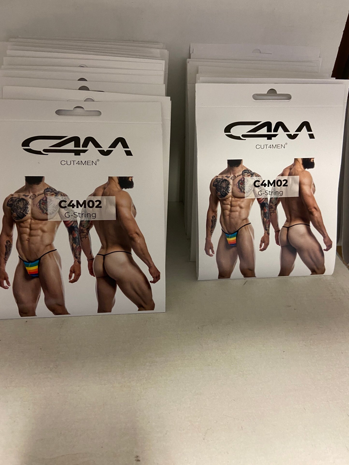 CUT4MEN - C4M02 - Wetlook G String Men Underwear - Rainbow - 4 SIzes - 1 Piece