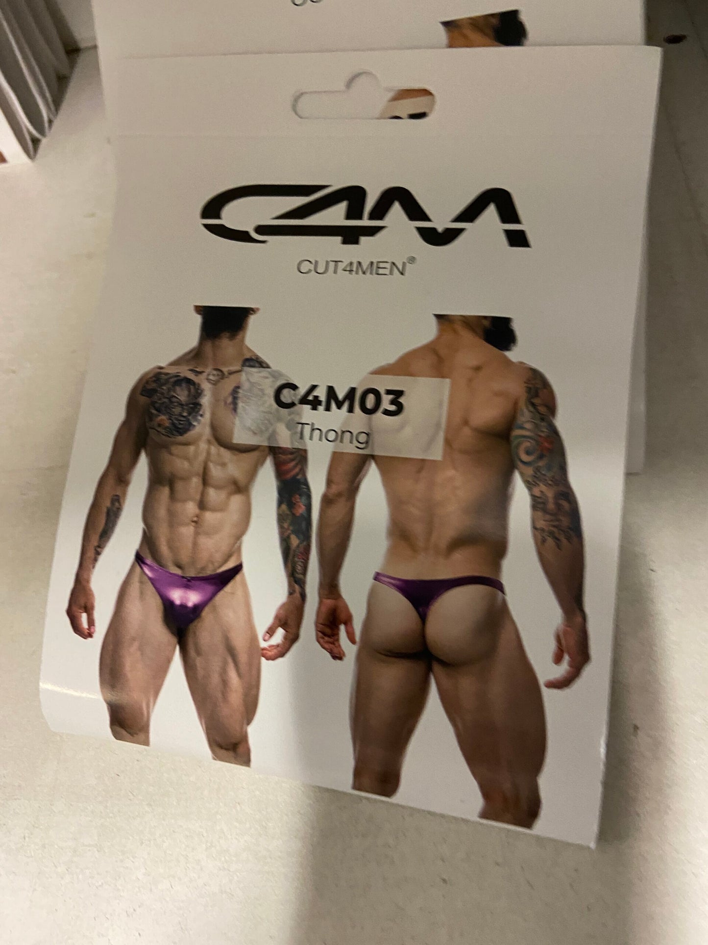 CUT4MEN - C4M03 - Thong Men Underwear - Pink Sky - 4 Sizes - 1 Piece