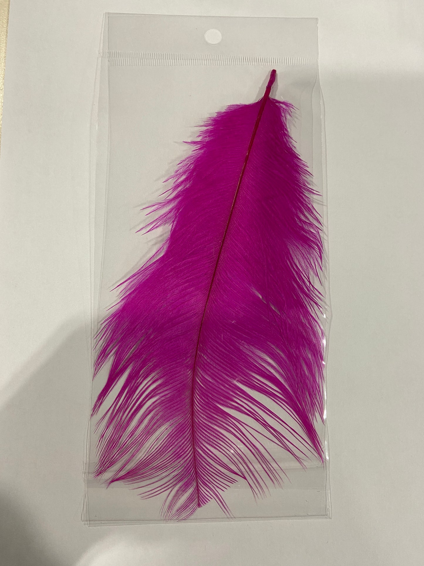 Power Escorts - BR321 Pink Feather Tickler - BDSM - Plastic Bag with Euro Hang Tab