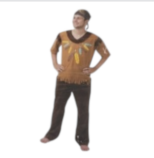 Sexy Native-Inspired Indian Roleplay Costume – Spicy Blouse & Pants Set - Size M