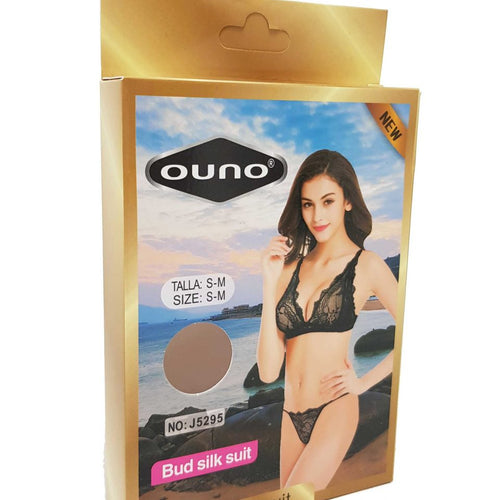 Ouno - J5295 - Sexy lingerie set - 2 parts - size S/M - Black - Colour giftbox