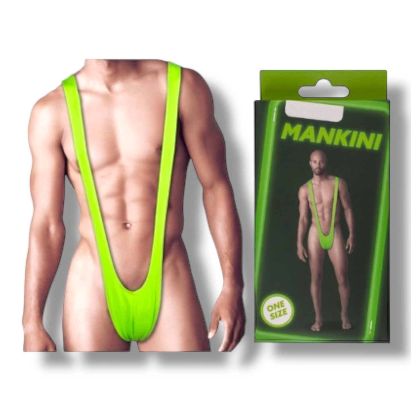 Kinky Pleasure - OB011 - Mankini Green - One Size Fits Most