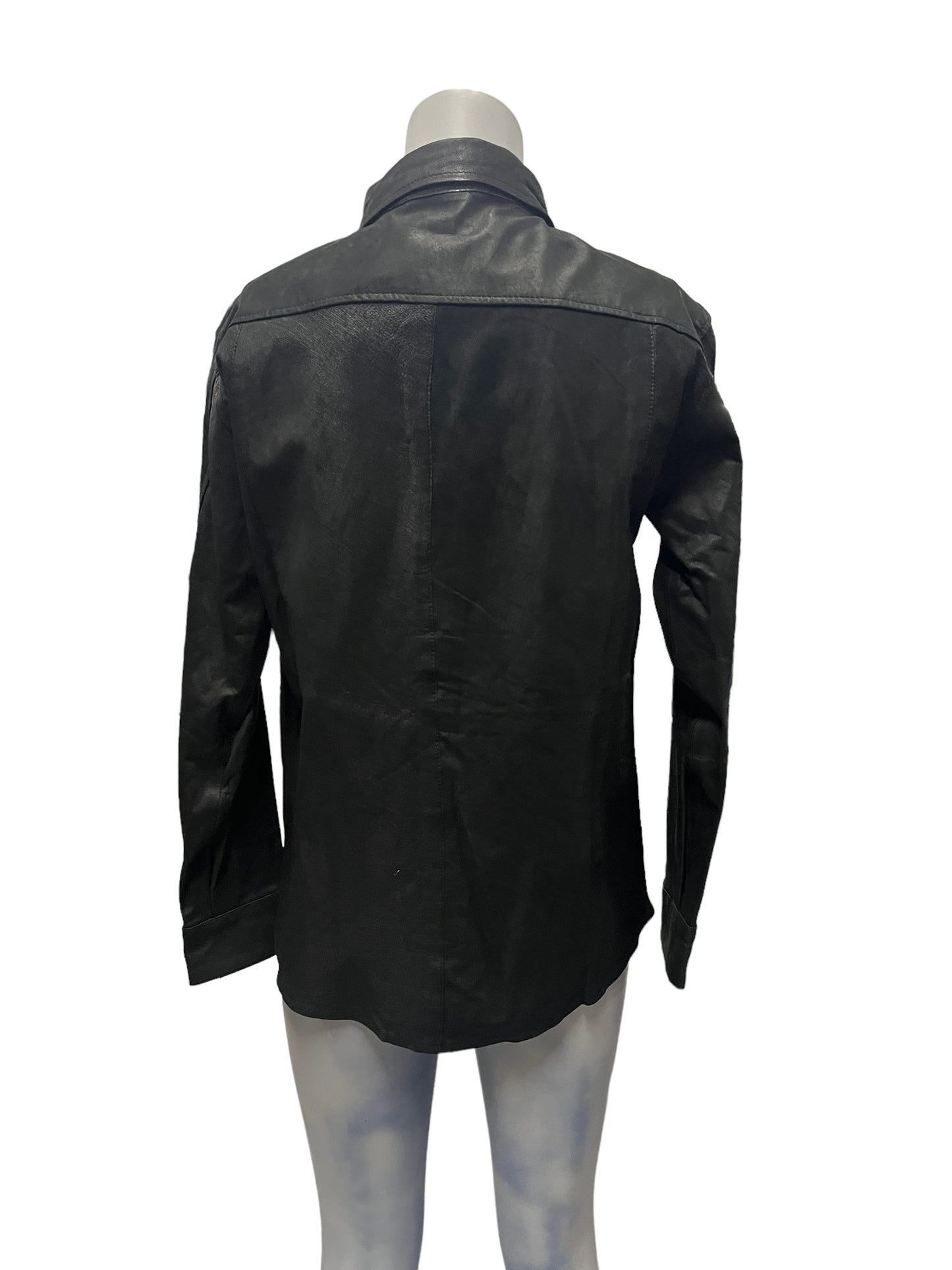 Fashion World - LL111 - High-Quality Black Leather Jacket - Size S
