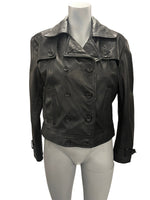 Fashion World - LL115 - Black Leather Jacket - Size S