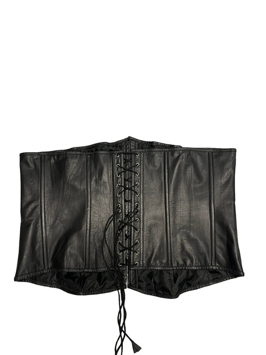 Fashion World - LL137 - Black Leather Corset