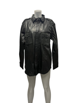 Fashion World - LL140 - Provocative Black Leather Jacket Size XL